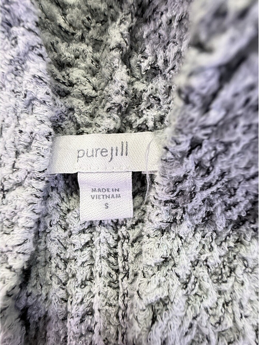 Pure Jill Size Small Open Knit Cardigan Gray Cotton Blend - Picture 2 of 13
